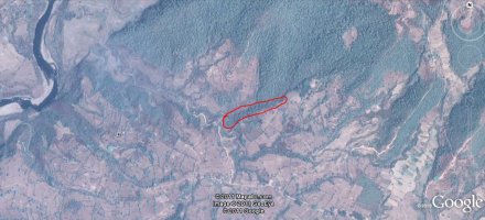Google Earth photo showing location of Tiwaritar stream 